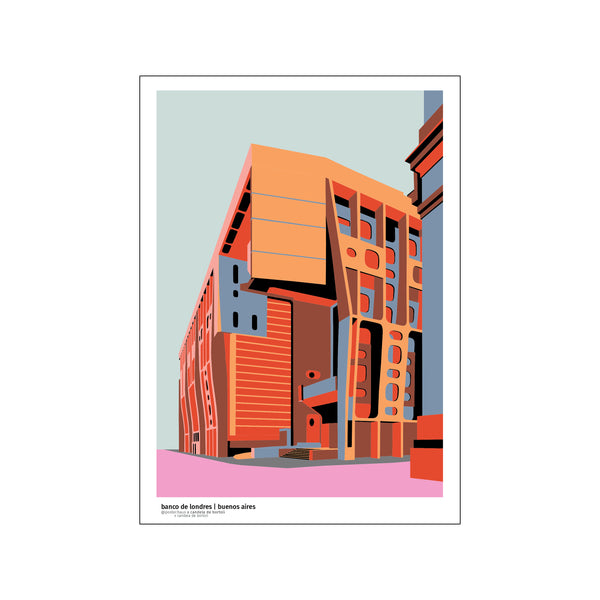 Banco de londres - Yellow — Art print by posterHaus from Poster & Frame