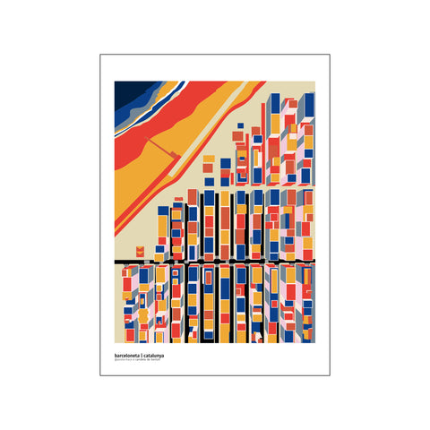 Barceloneta - Yellow — Art print by posterHaus from Poster & Frame