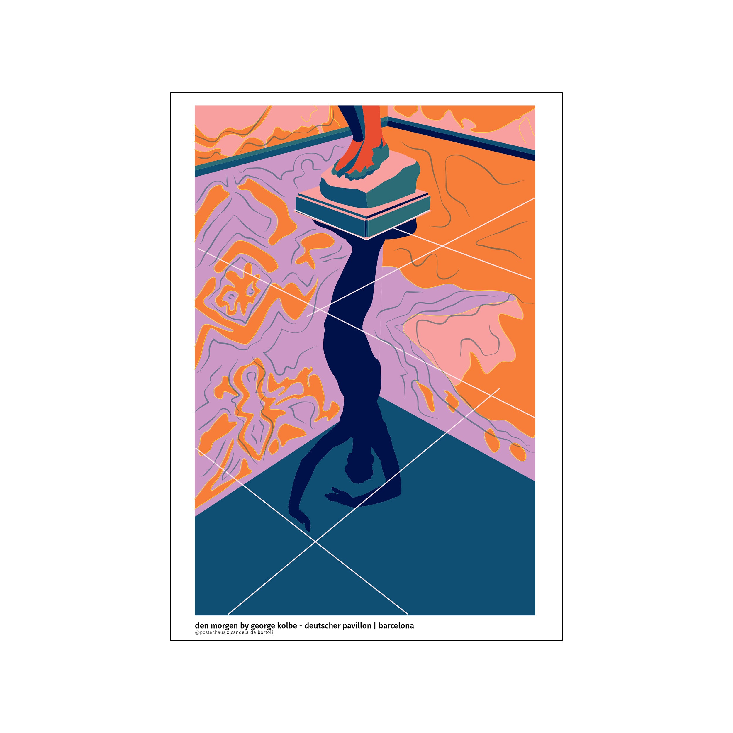 Den morgen by George Kolbe - Blue – Poster & Frame Art Group