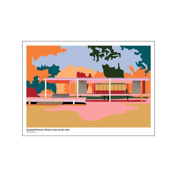 Farnsworth House - Morning — Art print by posterHaus from Poster & Frame