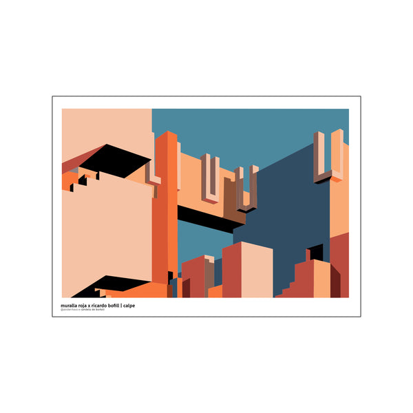 La muralla roja horizontal - Orange — Art print by posterHaus from Poster & Frame