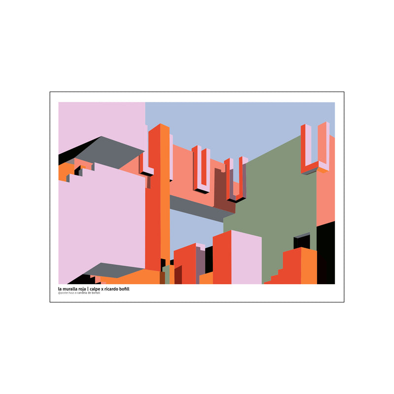 La muralla roja horizontal - Purple — Art print by posterHaus from Poster & Frame