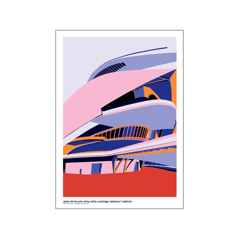 Palau de les arts by Calatrava - Violet — Art print by posterHaus from Poster & Frame