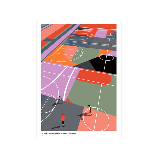 St Louis by William Lachance - Orange — Art print by posterHaus from Poster & Frame