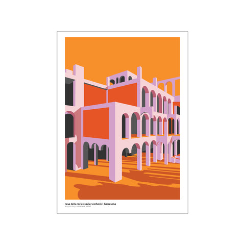Casa dels Cecs x Xavier Corberó - Barcelona - afternoon — Art print by posterHaus from Poster & Frame