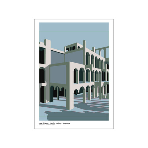 Casa dels Cecs x Xavier Corberó - Barcelona - day — Art print by posterHaus from Poster & Frame