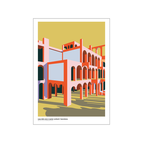 Casa dels Cecs x Xavier Corberó - Barcelona - morning — Art print by posterHaus from Poster & Frame