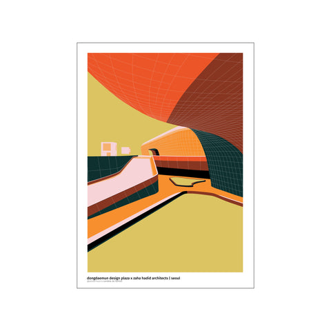 Dongdaemun Design Plaza x Zaha Hadid Architects - Seoul - morning — Art print by posterHaus from Poster & Frame