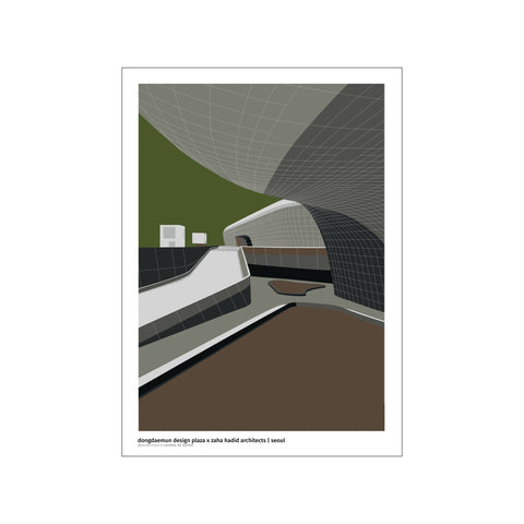 Dongdaemun Design Plaza x Zaha Hadid Architects - Seoul - Night — Art print by posterHaus from Poster & Frame