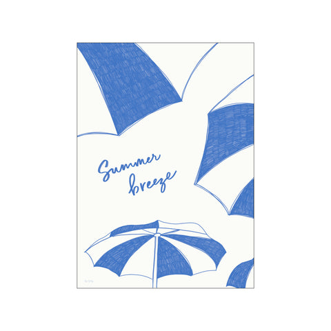 Beach Parasols (blue) — Art print by Rio Soléy from Poster & Frame