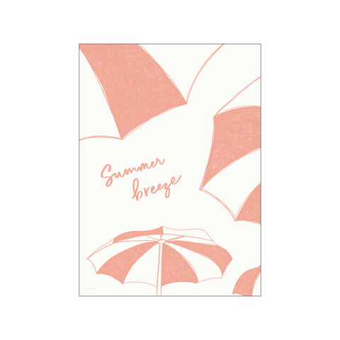 Beach Parasols (peach) — Art print by Rio Soléy from Poster & Frame