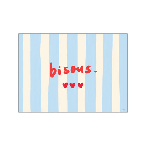 Bisous (blue) — Art print by Rio Soléy from Poster & Frame