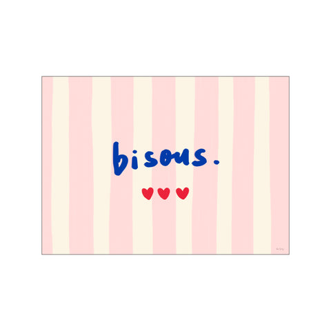 Bisous (pink & blue) — Art print by Rio Soléy from Poster & Frame