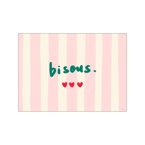 Bisous (pink & green) — Art print by Rio Soléy from Poster & Frame