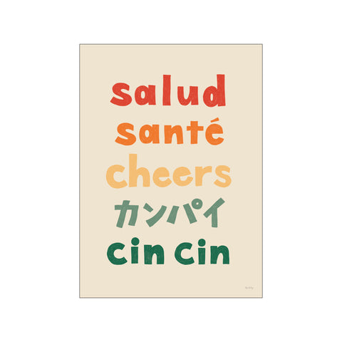 Cheers of the World (orange/green) — Art print by Rio Soléy from Poster & Frame