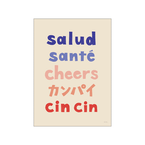 Cheers of the World (red/blue) — Art print by Rio Soléy from Poster & Frame