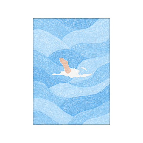 Diving Into the Ocean (blue) — Art print by Rio Soléy from Poster & Frame