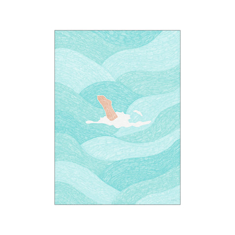 Diving Into the Ocean (light blue) — Art print by Rio Soléy from Poster & Frame