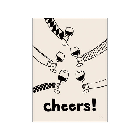 Festive Cheers (black) — Art print by Rio Soléy from Poster & Frame