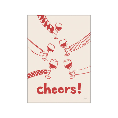 Festive Cheers (red) — Art print by Rio Soléy from Poster & Frame