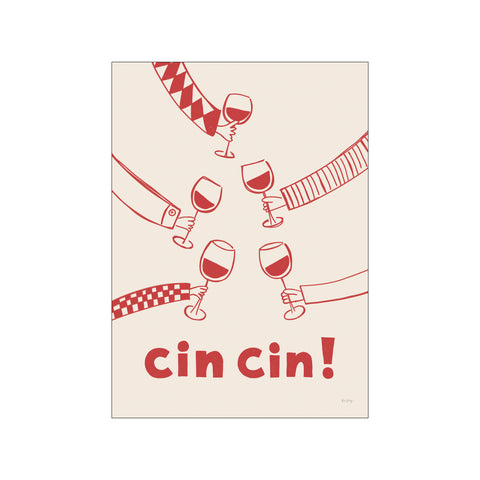 Festive Cin Cin (red) — Art print by Rio Soléy from Poster & Frame