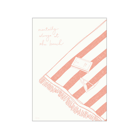 Mentally at the Beach (peach) — Art print by Rio Soléy from Poster & Frame