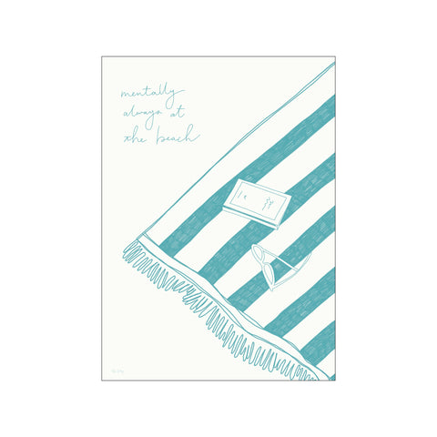 Mentally at the Beach (teal) — Art print by Rio Soléy from Poster & Frame