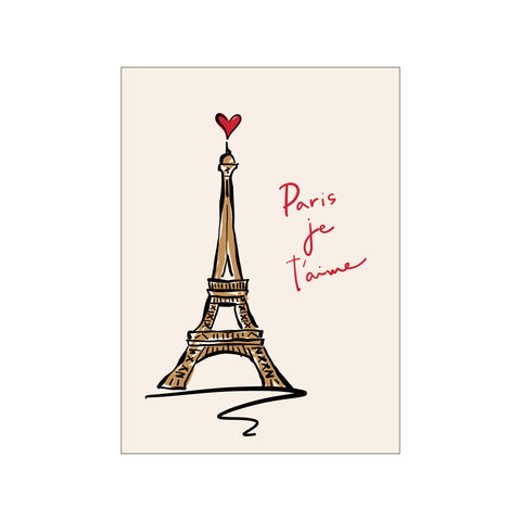 Paris Je T’aime - Paris Eiffel Tower Poster — Art print by Rio Soley from Poster & Frame