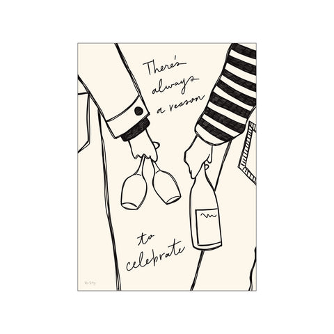 There's always a reason to celebrate (black) — Art print by Rio Soléy from Poster & Frame
