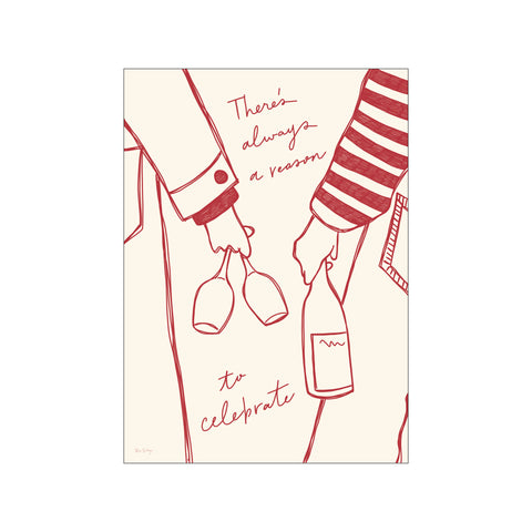 There's always a reason to celebrate (red) — Art print by Rio Soléy from Poster & Frame