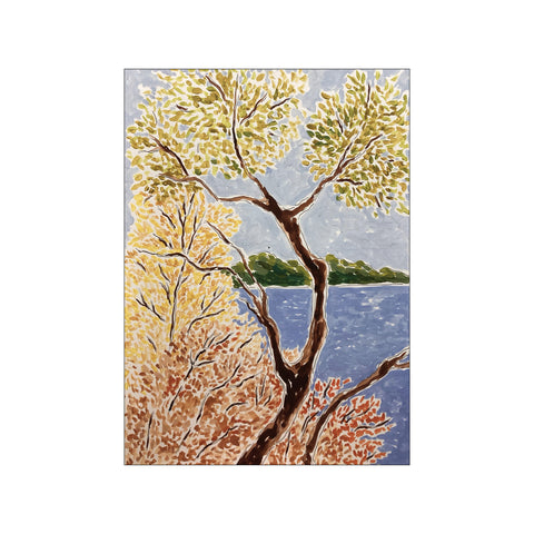 Autumn By The Lake — Art print by Rushati Chowdhury from Poster & Frame