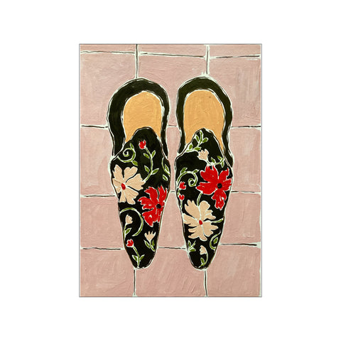 Black Shoes On Pink Tiles — Art print by Rushati Chowdhury from Poster & Frame