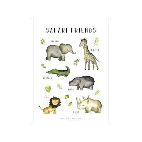 Safari Friends — Art print by Nicoline Victoria-Kids from Poster & Frame