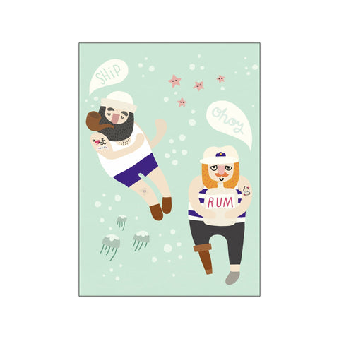 Sailor friends — Art print by Michelle Carlslund - Kids from Poster & Frame