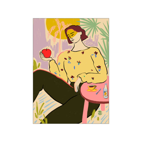Woman With Apple — Art print by Sandra Poliakov from Poster & Frame