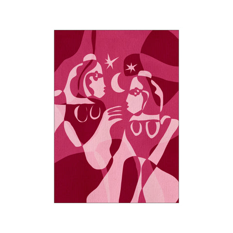 Moonlit Sisters — Art print by Shatha Al Dafai from Poster & Frame
