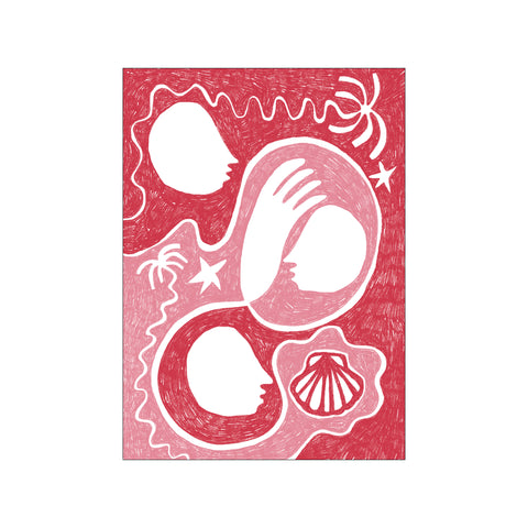 Palm Tree Island 1 - Pink — Art print by Shatha Al Dafai from Poster & Frame