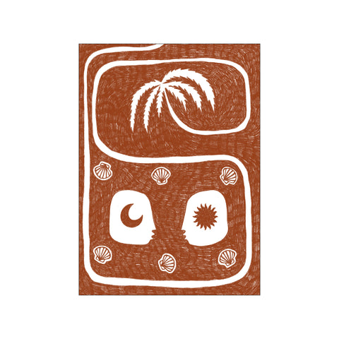 Palm Tree Island 5 - Brown — Art print by Shatha Al Dafai from Poster & Frame