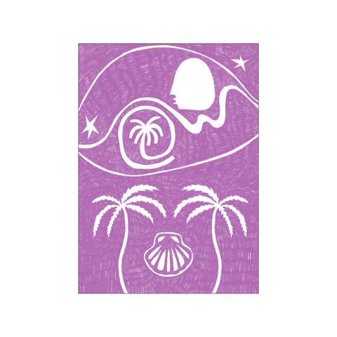 Palm Tree Island 6 - Purple — Art print by Shatha Al Dafai from Poster & Frame