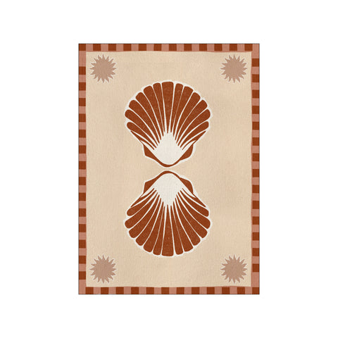 Lush Duo 3 - Orange Sea Shells — Art print by Shatha Al Dafai from Poster & Frame
