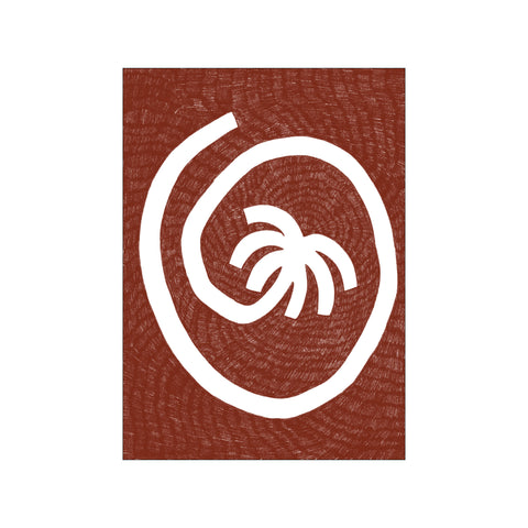 Spiral Palm Tree - Red — Art print by Shatha Al Dafai from Poster & Frame
