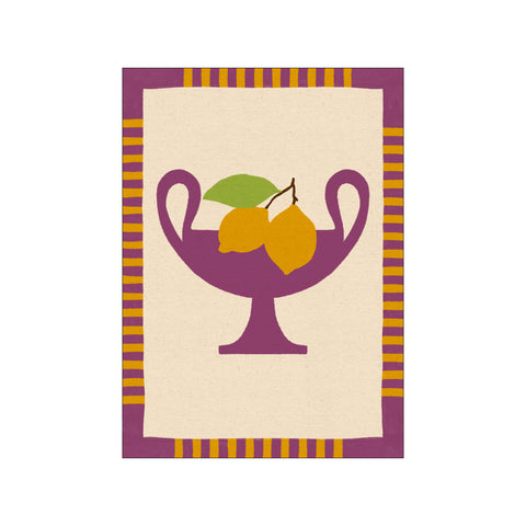 Still Life With Vase And Lemons II - Color Edition — Art print by Shatha Al Dafai from Poster & Frame