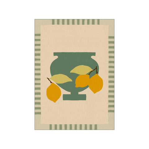 Still Life With Vase And Lemons III - Color Edition — Art print by Shatha Al Dafai from Poster & Frame
