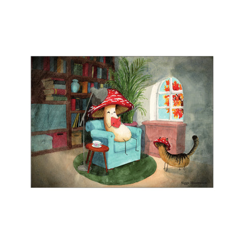 Indoor Autumn Coziness — Art print by Sigge Illustration from Poster & Frame