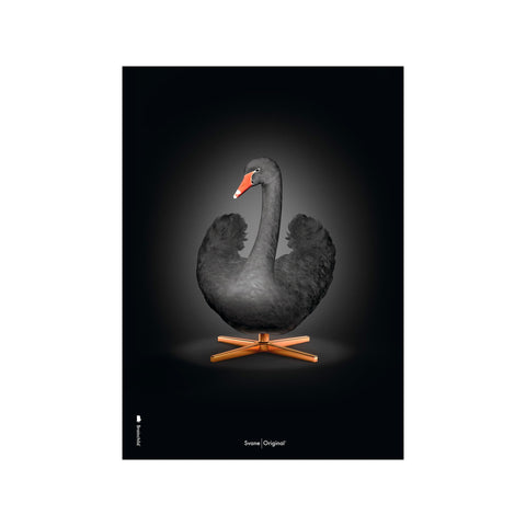 Svanen Sort/Sort — Art print by Brainchild from Poster & Frame