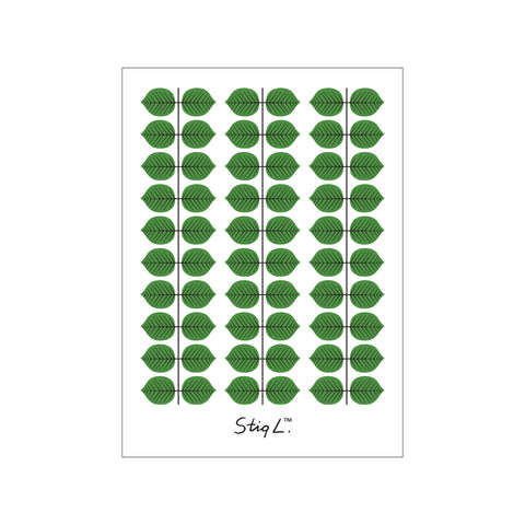 Berså Green Leaf Pattern — Art print by Stig Lindberg from Poster & Frame
