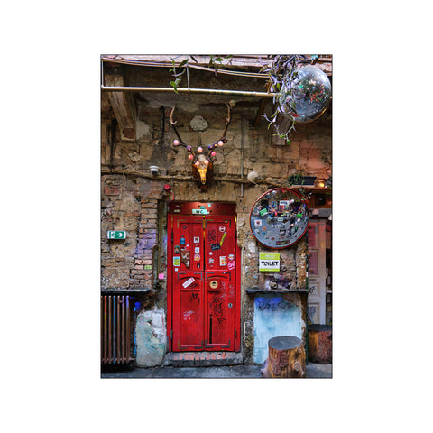 Szimpla Kert Red Door — Art print by PLAKATfar from Poster & Frame