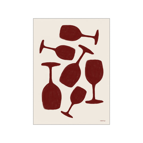 Abstract Wine Glasses — Art print by Tara Royle from Poster & Frame