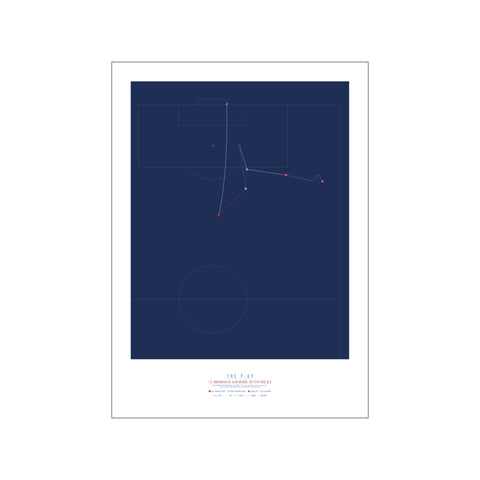 Thomas Delaney, 2016 - Dark Blue — Art print by The Play from Poster & Frame