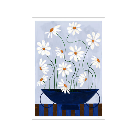 Daisies in Blue Vase — Art print by The Poster Club x Frankie Penwill from Poster & Frame